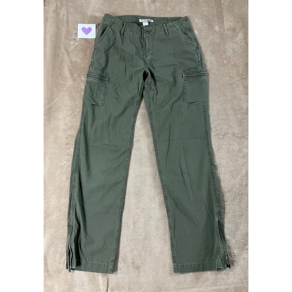 Vintage Ralph Lauren Polo Jeans Co. cargo pants Women 6 Green zip ankle ripstop